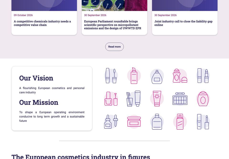 Cosmetics Europe homepage
